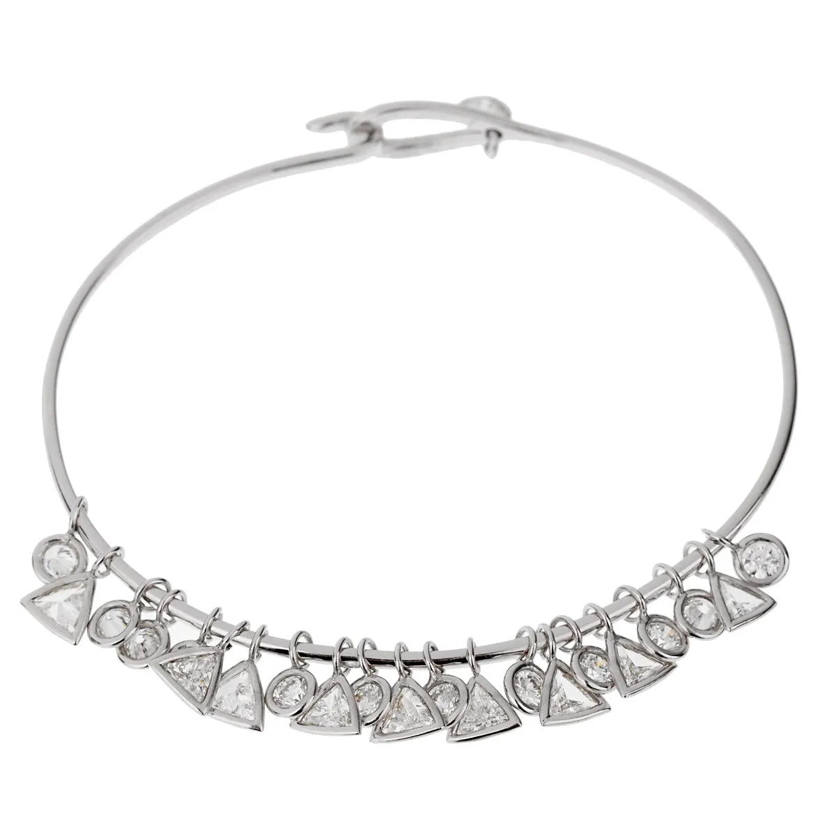 Christian Dior Dangling Diamond White Gold Bracelet