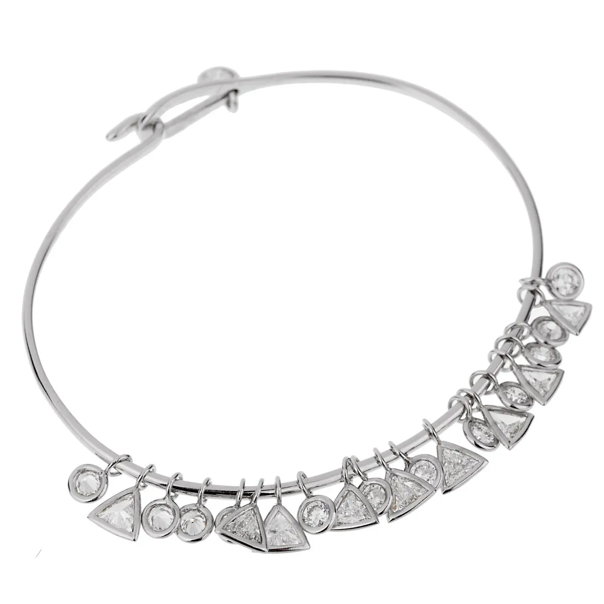 Christian Dior Dangling Diamond White Gold Bracelet
