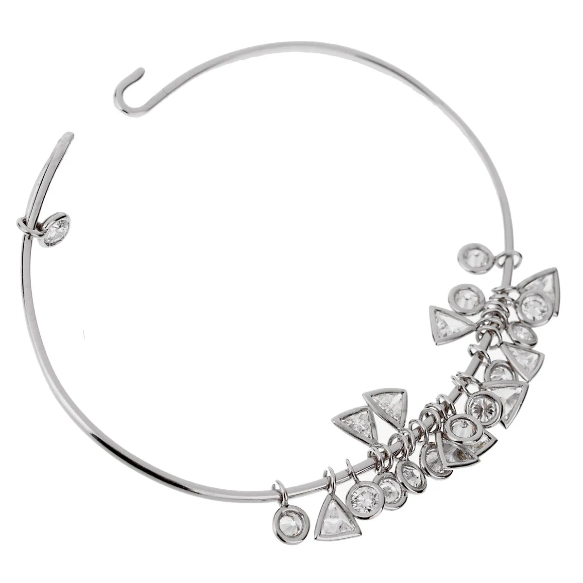 Christian Dior Dangling Diamond White Gold Bracelet