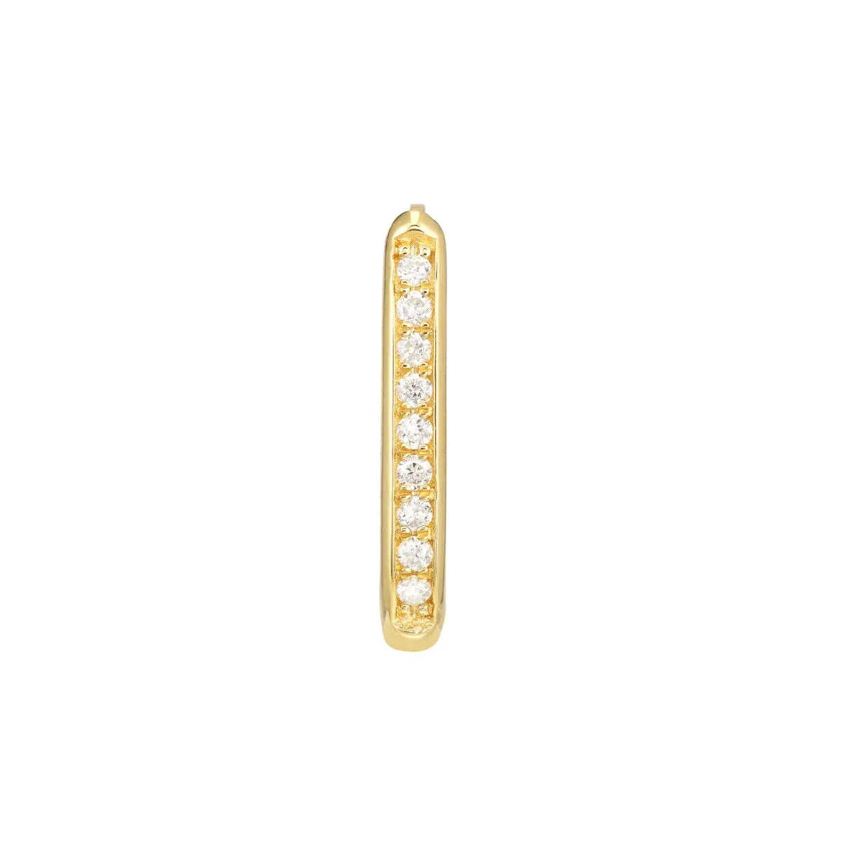 CHUNKY RECTANGLE DIAMOND HUGGIES 12MM