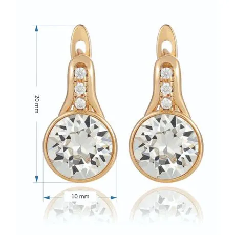 Clear Huggies Made with Swarovski Crystal