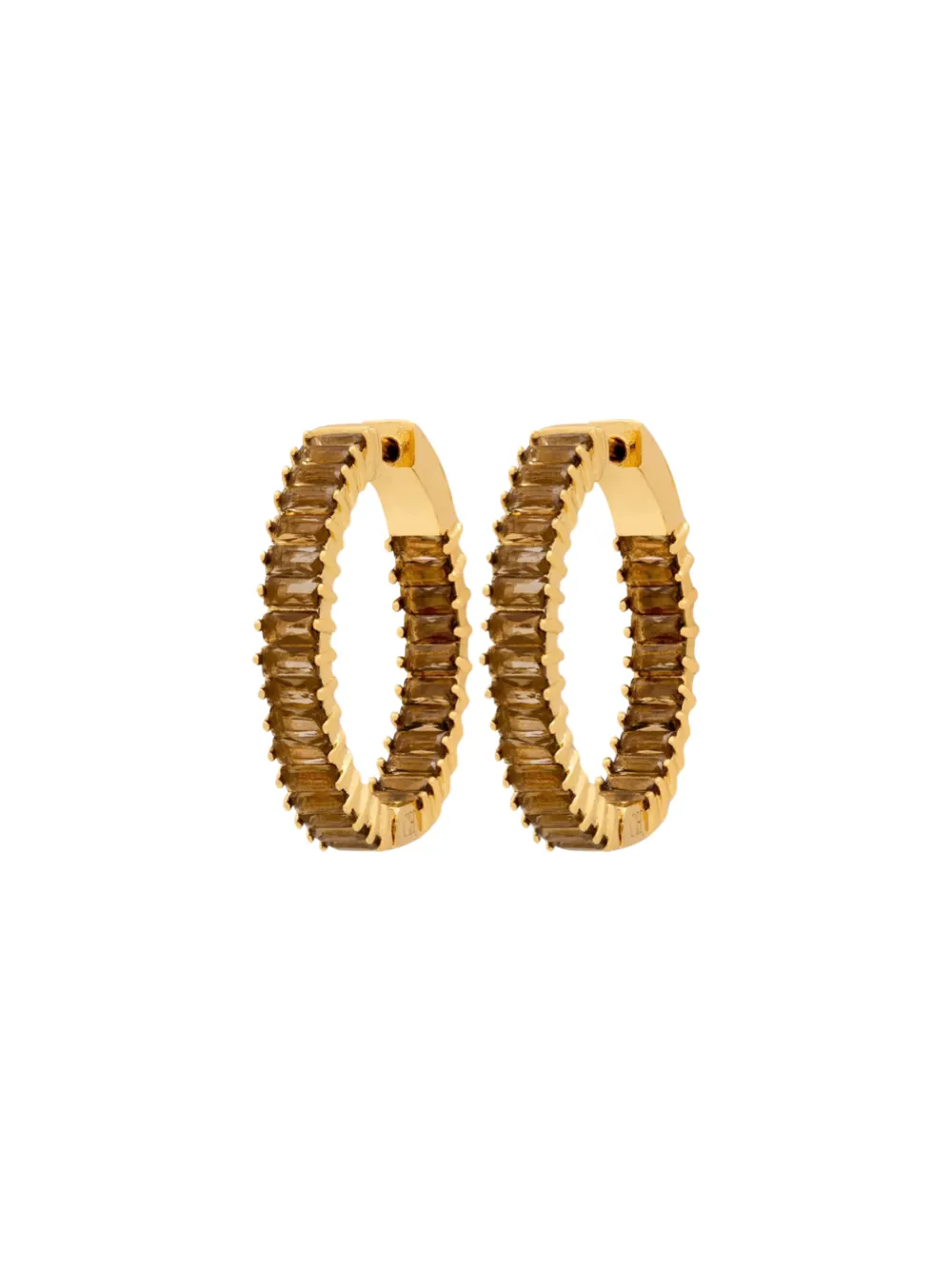 Crystal Haze Baguette Hoops (More Colors)