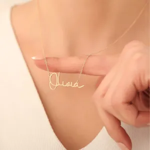 Custom Gold Plated Name Chain Pendant Necklace