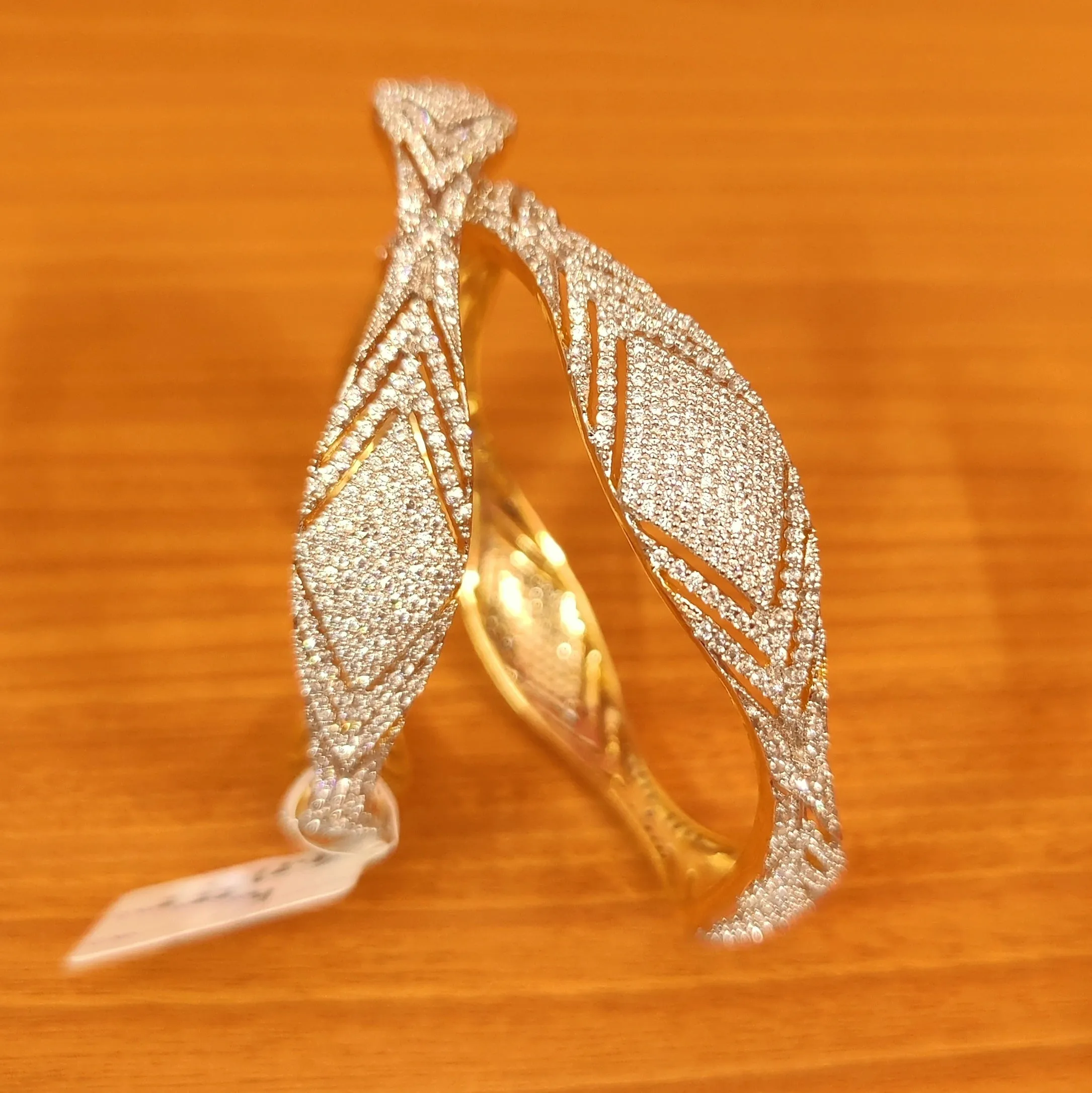 CZ STUDDED ELENGNT DIAMOND LOOK BANGLES