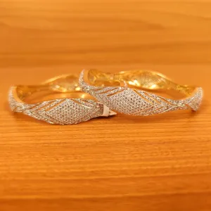 CZ STUDDED ELENGNT DIAMOND LOOK BANGLES