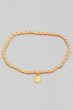 Dainty Bead Charm Bracelet