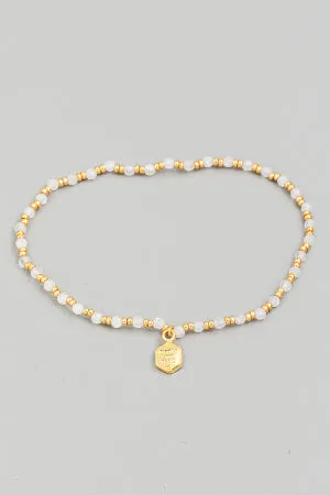 Dainty Bead Charm Bracelet