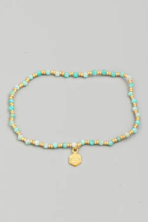 Dainty Bead Charm Bracelet