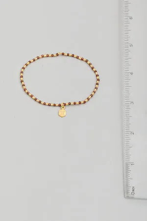 Dainty Bead Charm Bracelet