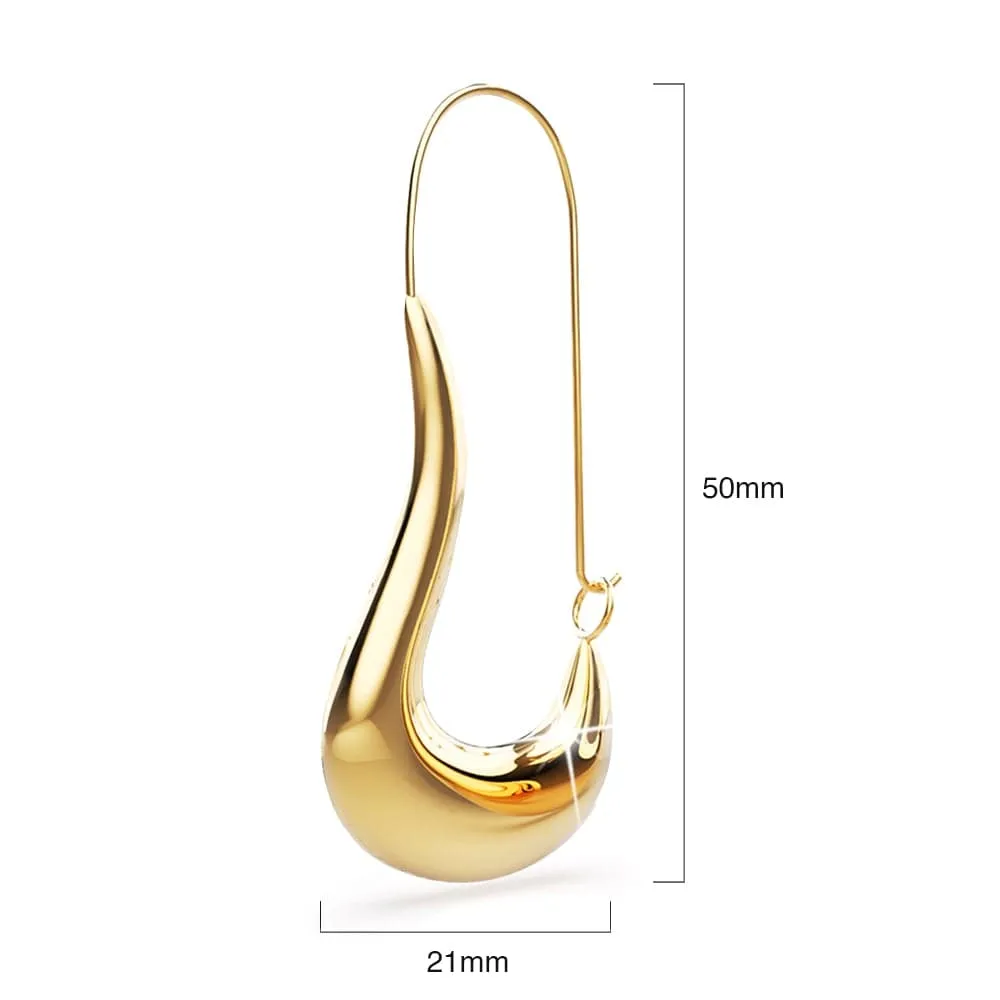 Dakota Chunky Gold Hoop Earrings