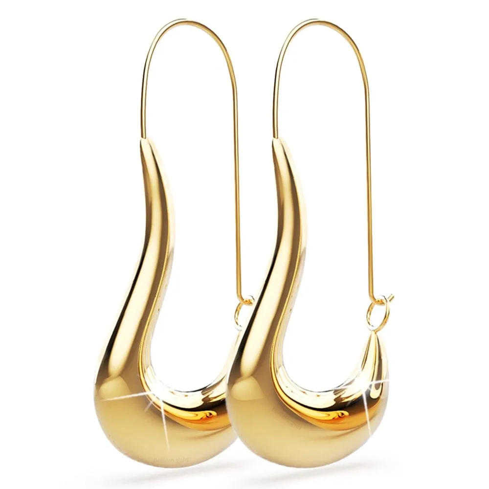 Dakota Chunky Gold Hoop Earrings
