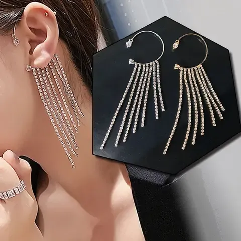 Dangling Faux Stone Ear Piece