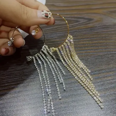 Dangling Faux Stone Ear Piece