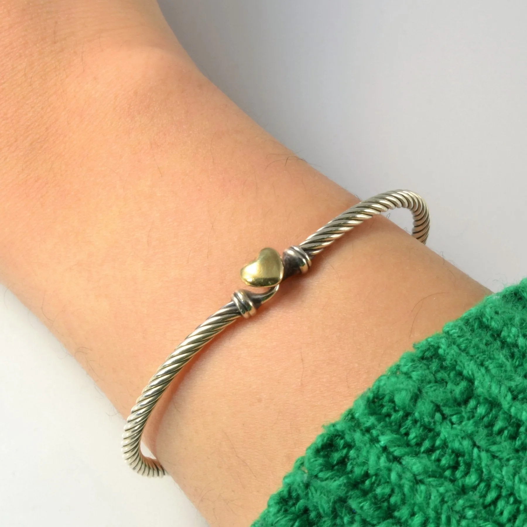'David Yurman' Cable Collectibles Heart Bracelet | 6" |