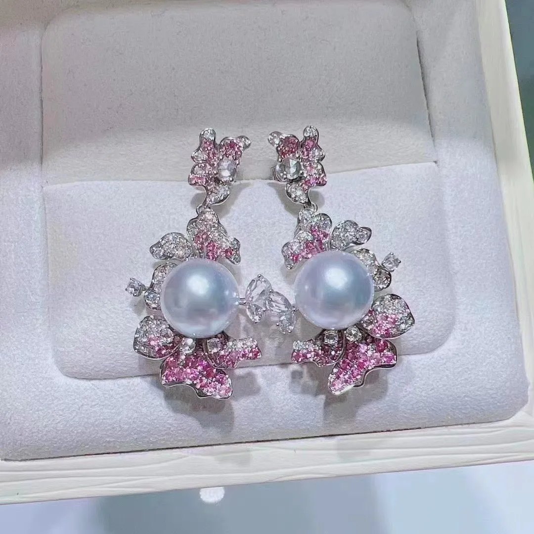 Diamond & South Sea pearl Earrings & Pendant/Ring