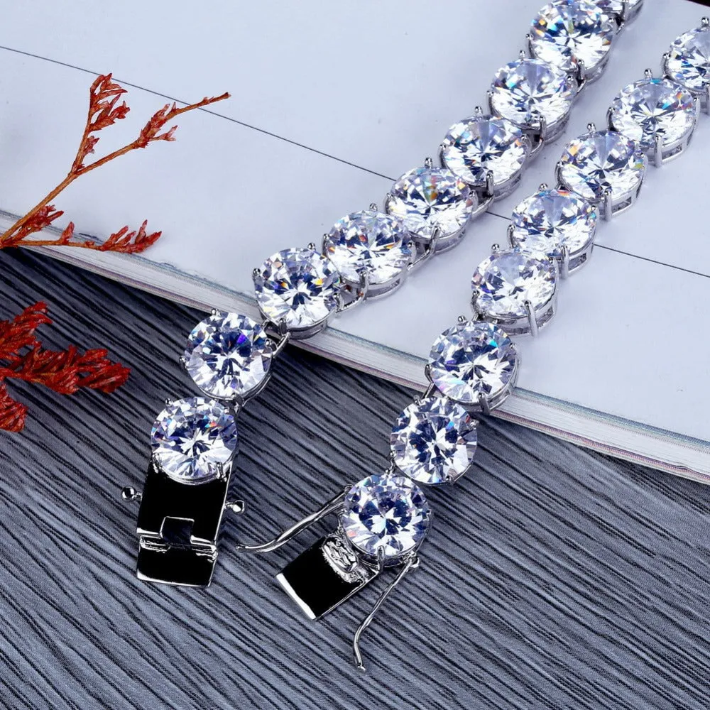 Diamond Chain Bracelet For Men's 10mm 18K