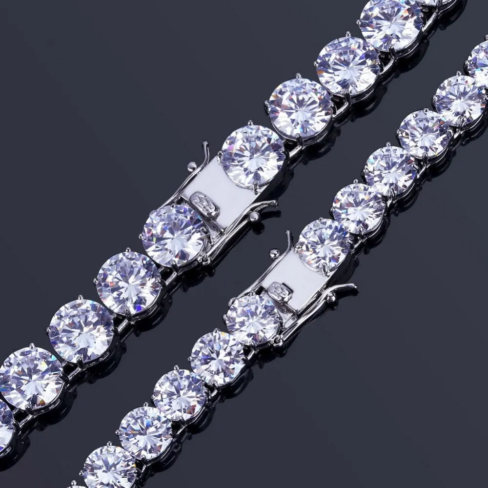 Diamond Chain Bracelet For Men's 10mm 18K
