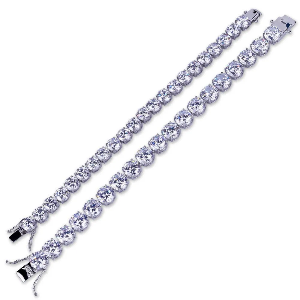 Diamond Chain Bracelet For Men's 10mm 18K