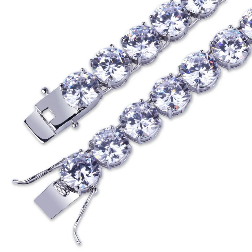 Diamond Chain Bracelet For Men's 10mm 18K