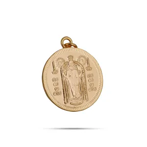 Dollar - 1 Inch | Guruvayurappan Pendant/ Copper & Gold Polish Locket for Men & Women