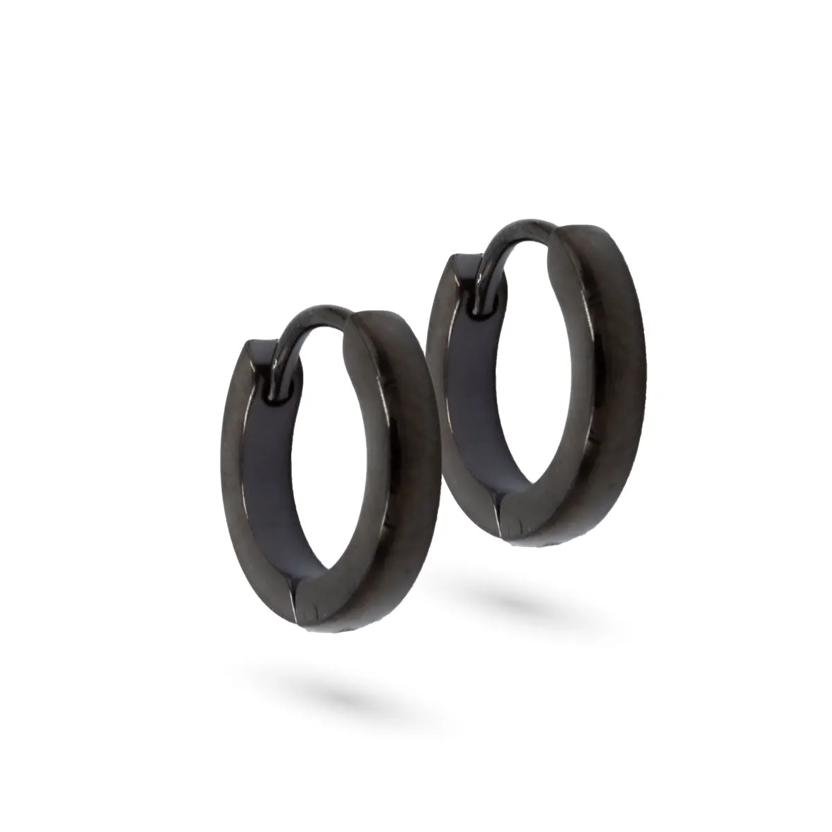 Edged Huggie Hoop Earrings