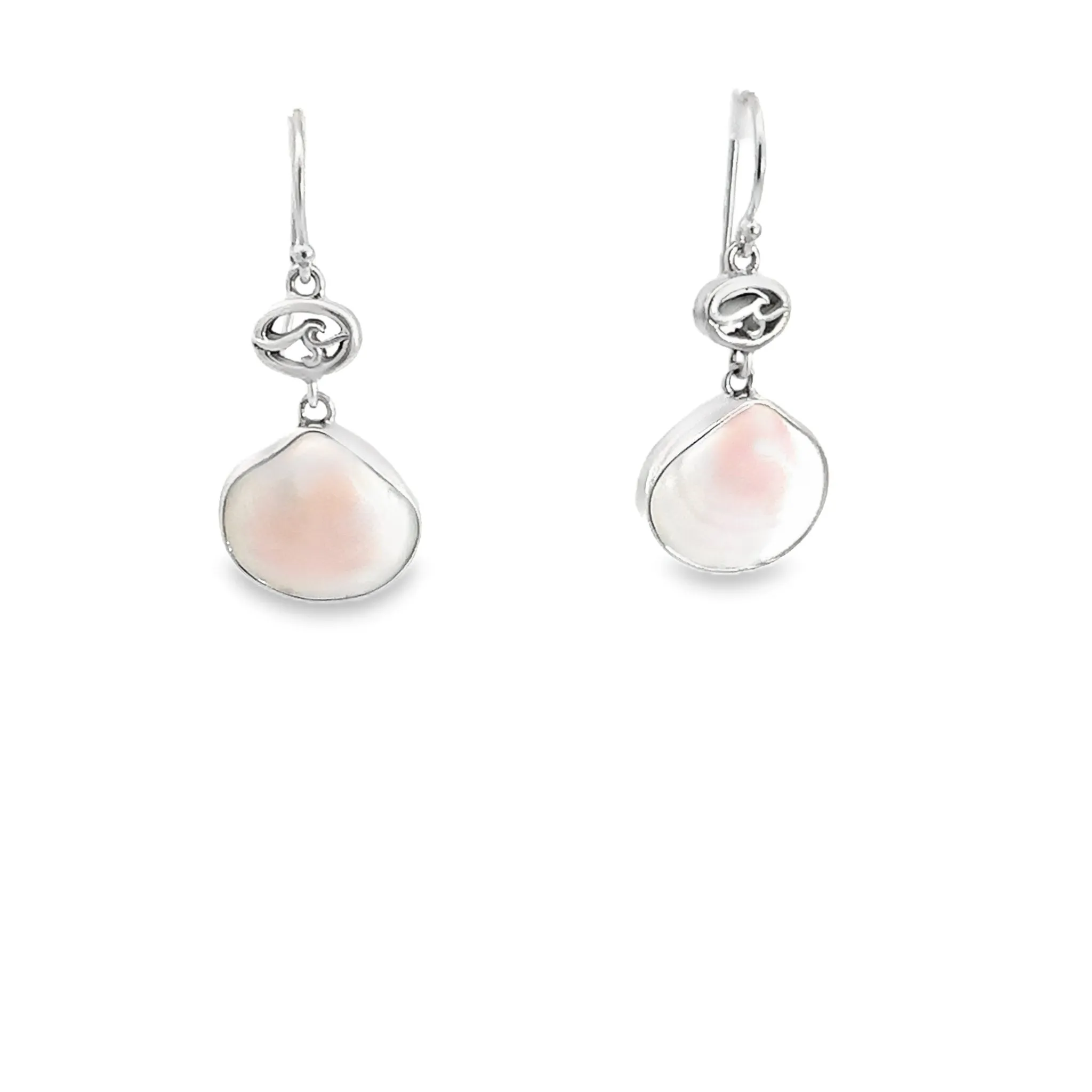 Elegant Pink Tellin Clam Shell Earrings
