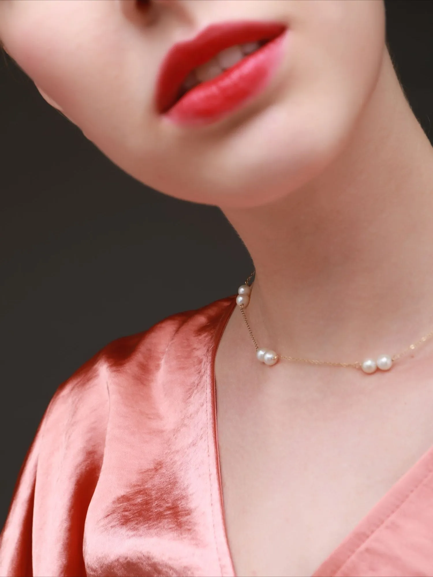 Embellished Series Double Bead Choker Necklace
