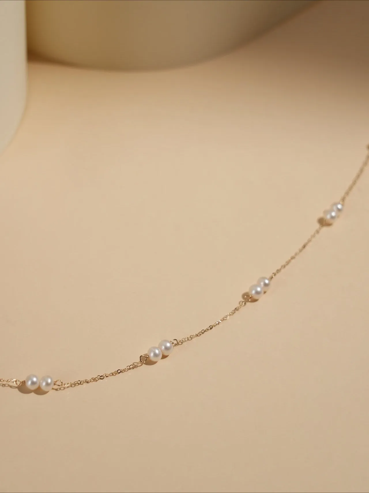 Embellished Series Double Bead Choker Necklace