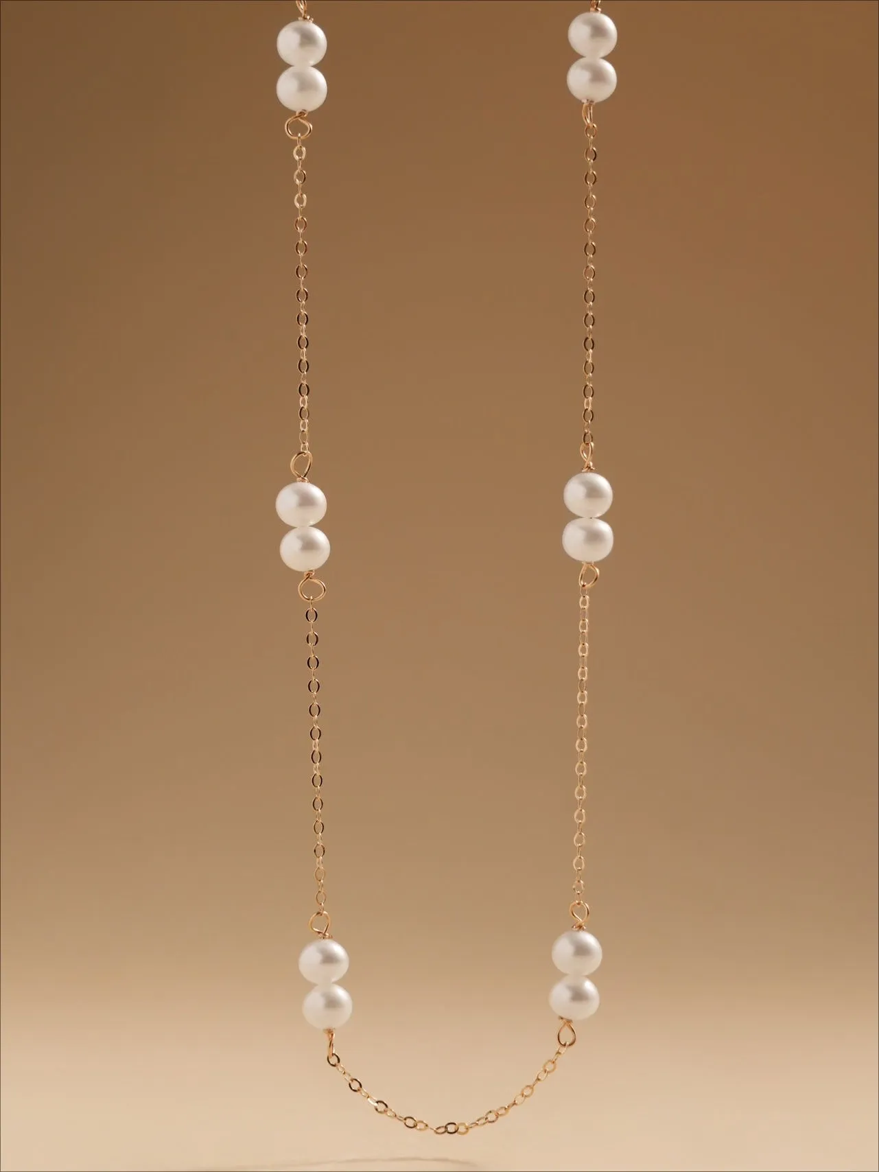 Embellished Series Double Bead Choker Necklace