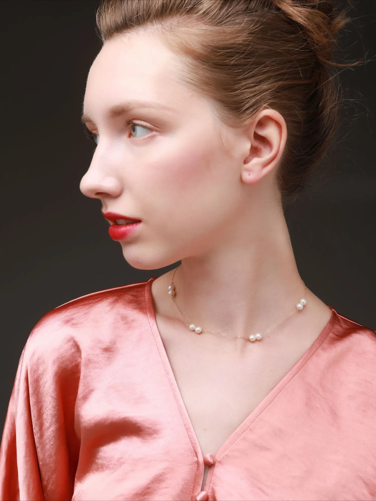 Embellished Series Double Bead Choker Necklace