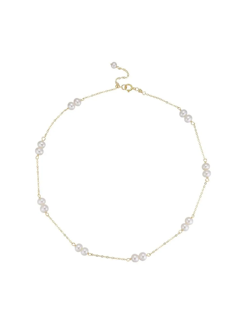 Embellished Series Double Bead Choker Necklace