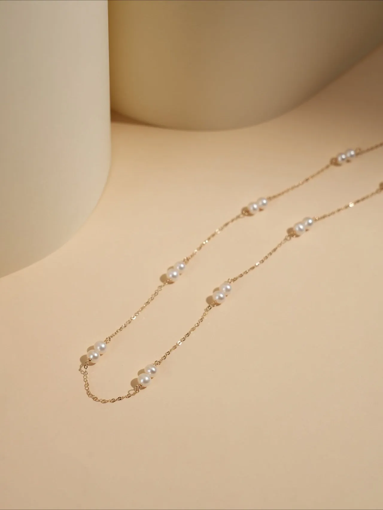 Embellished Series Double Bead Choker Necklace
