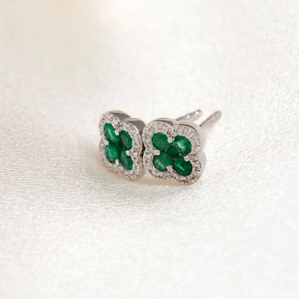 Emerald Palace Diamond Earrings | 18ct Gold