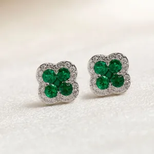 Emerald Palace Diamond Earrings | 18ct Gold