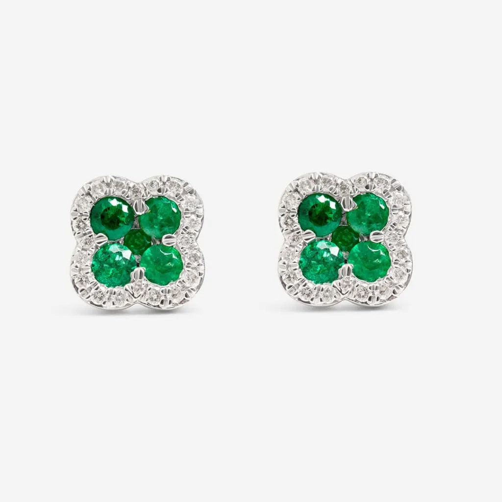 Emerald Palace Diamond Earrings | 18ct Gold