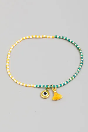 Evil Eye Tassel Bracelet
