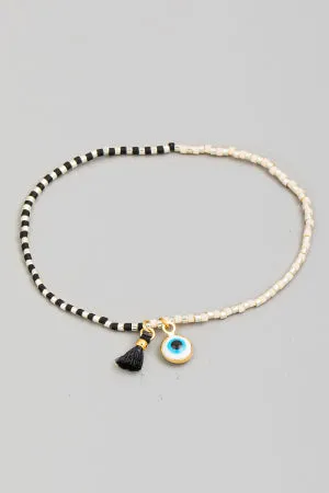 Evil Eye Tassel Bracelet