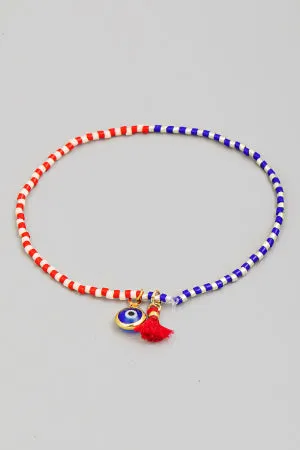 Evil Eye Tassel Bracelet