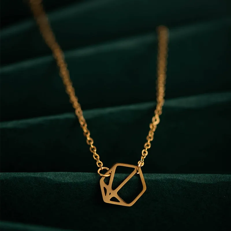 Factory Direct Sale Simple Irregular Hollow Polygonal Pendant Bracelet