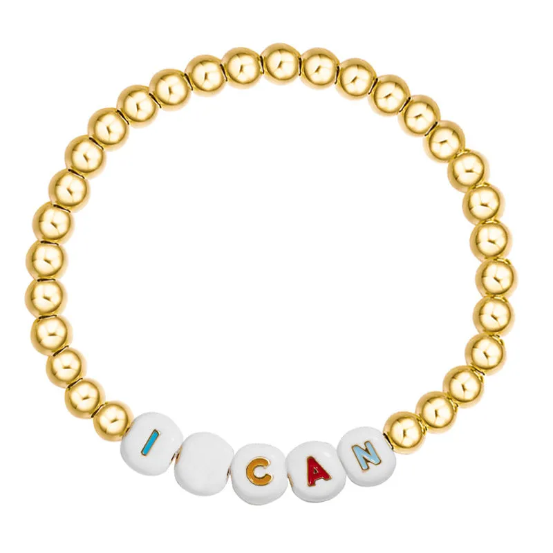 Fashion simple dice bracelet letter bracelet
