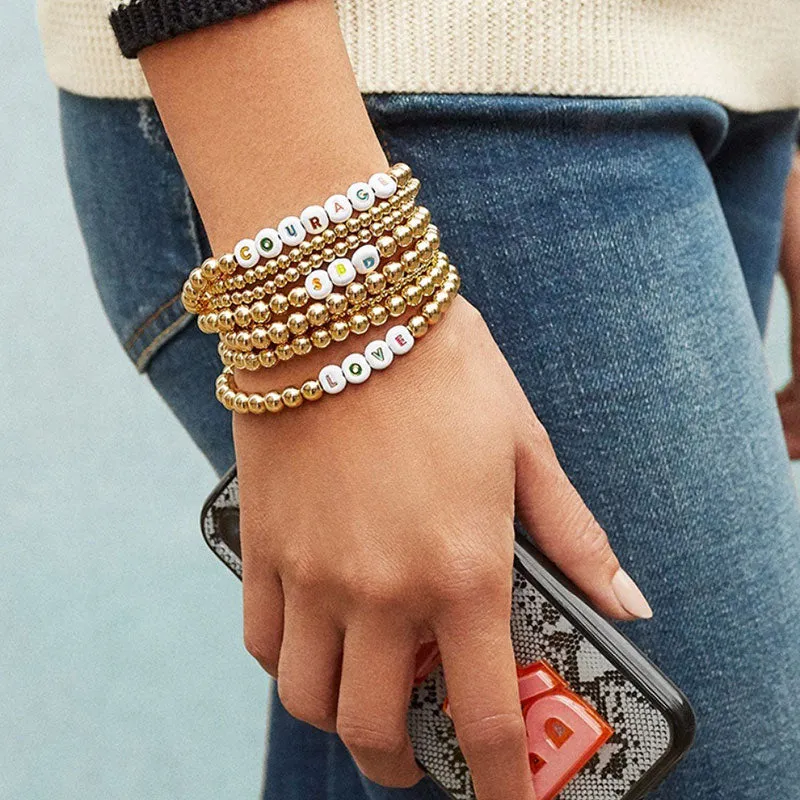 Fashion simple dice bracelet letter bracelet