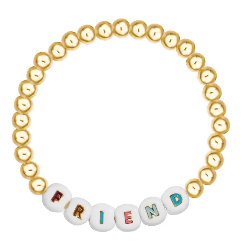 Fashion simple dice bracelet letter bracelet