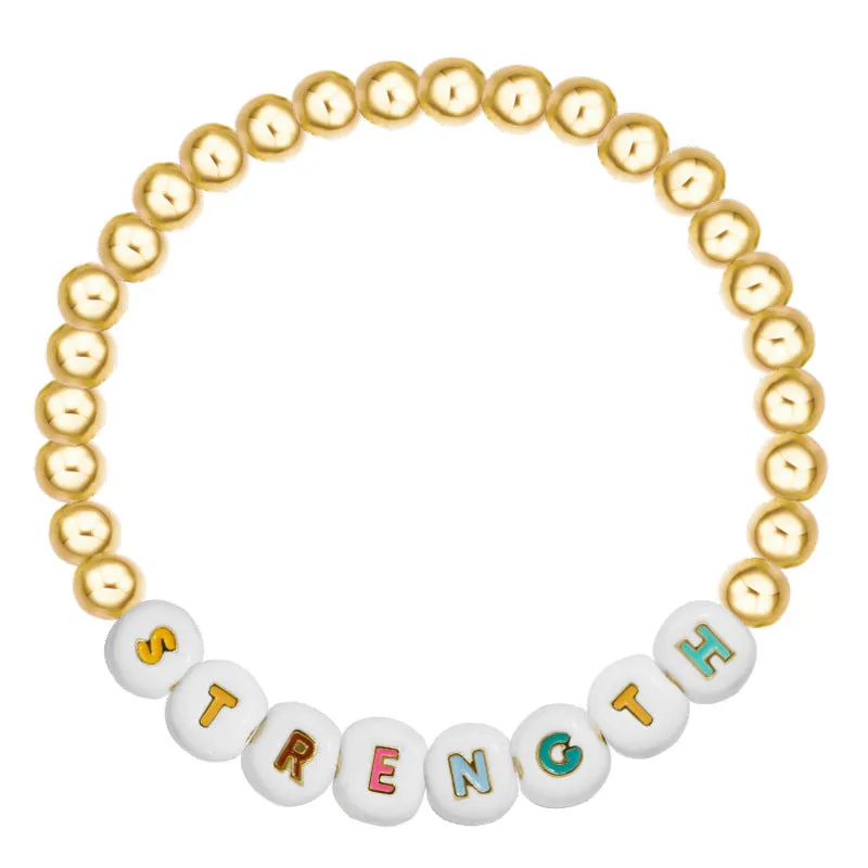 Fashion simple dice bracelet letter bracelet