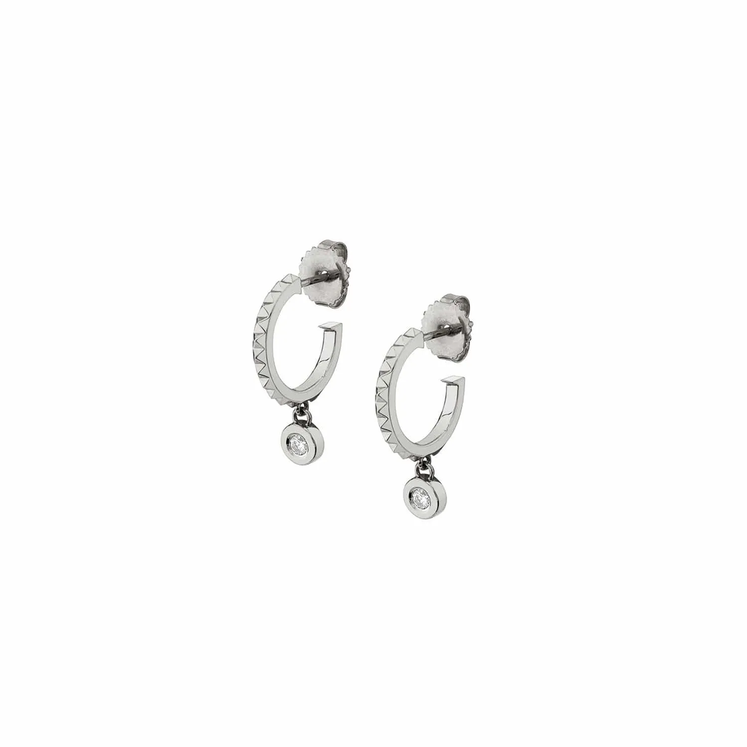 Foundation Bezel Huggie Hoops