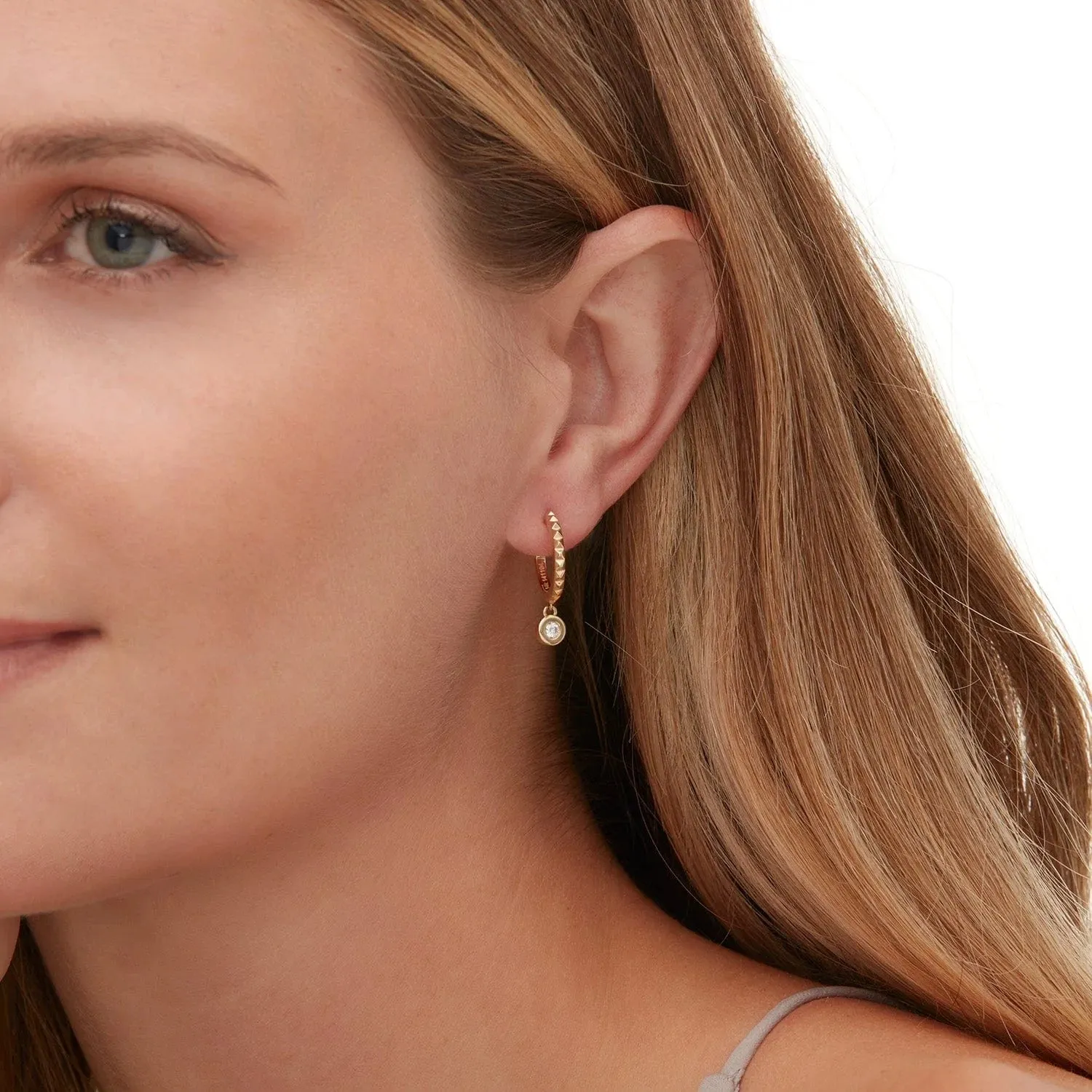 Foundation Bezel Huggie Hoops