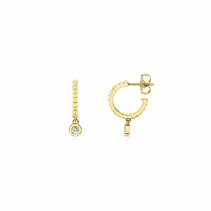 Foundation Bezel Huggie Hoops