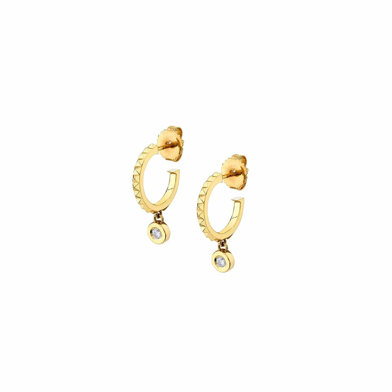 Foundation Bezel Huggie Hoops