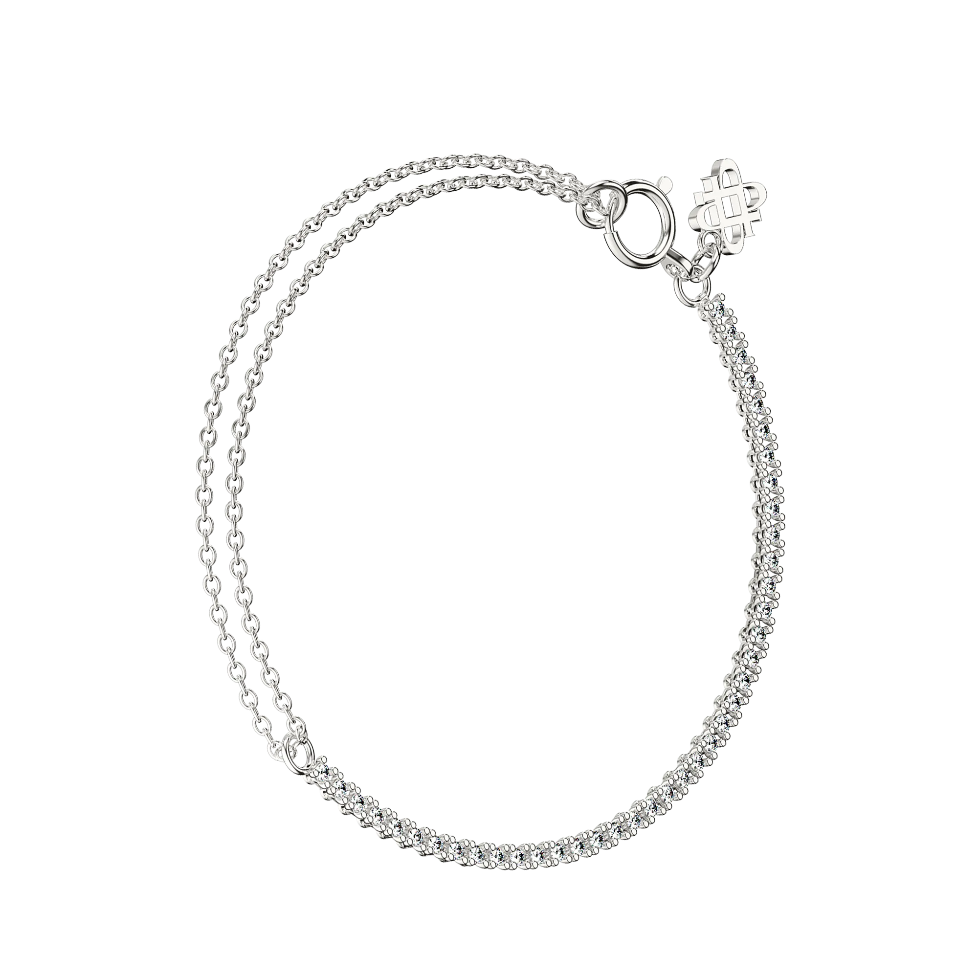 Fusion Dual Chain Diamond Bracelet