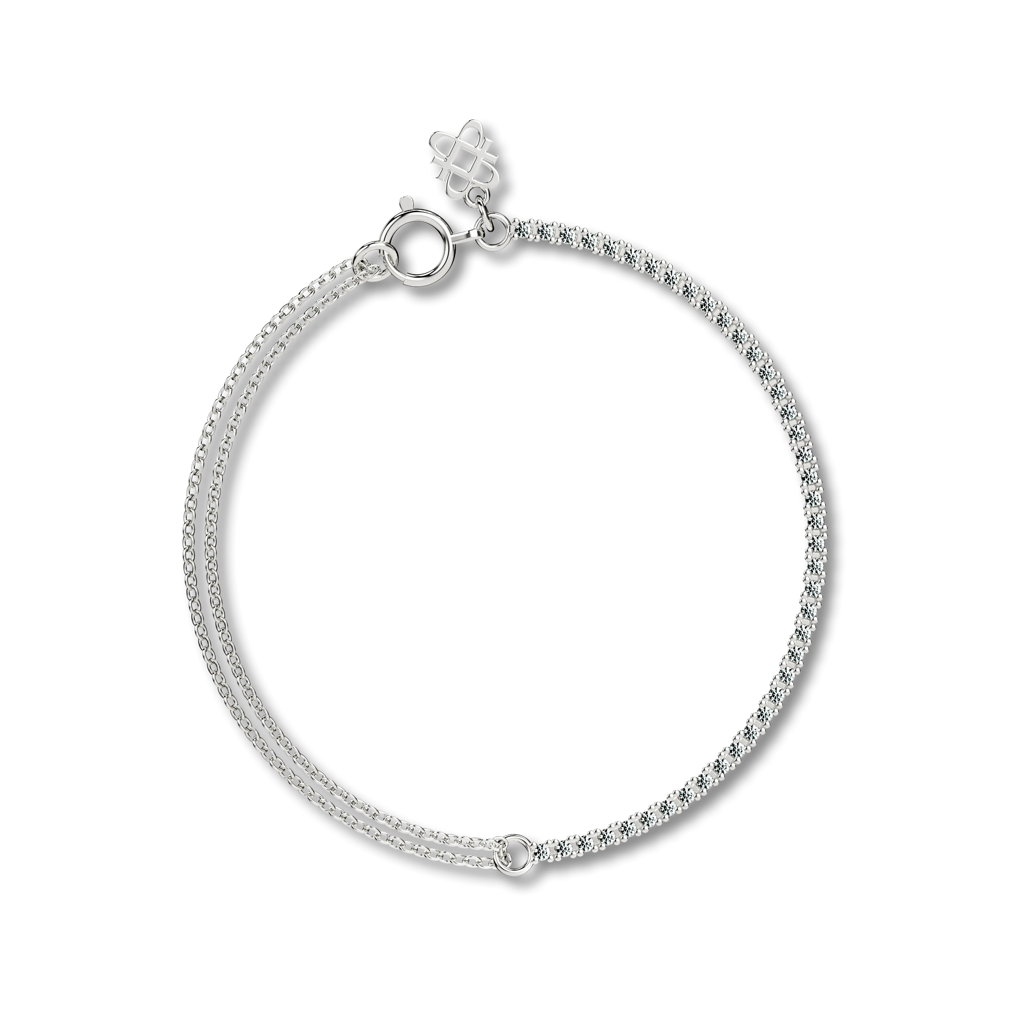 Fusion Dual Chain Diamond Bracelet