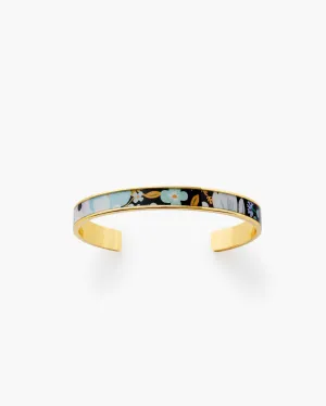 Garden Party Blue Skinny Enamel Cuff